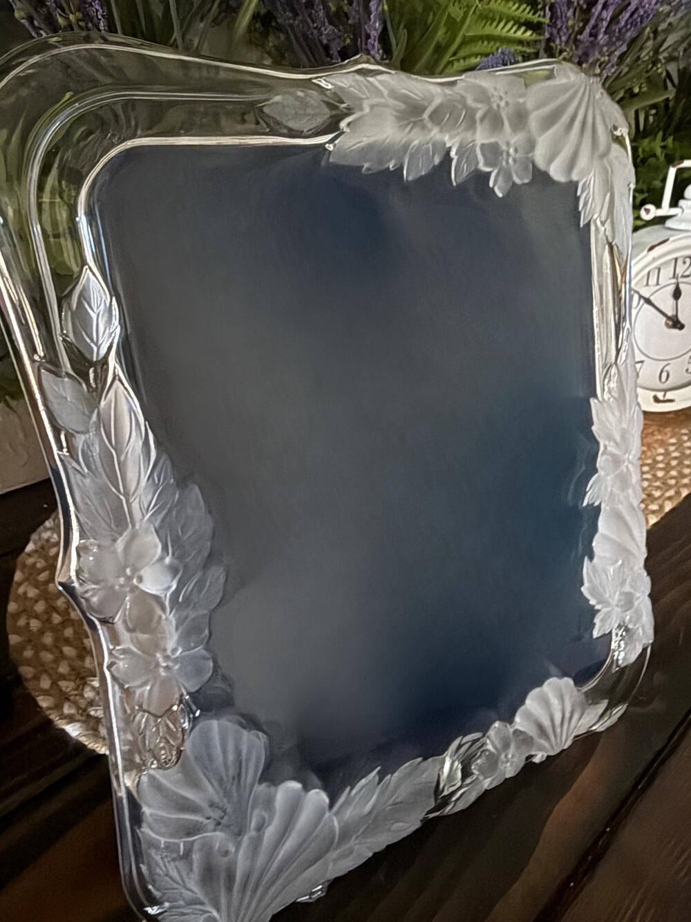 Vintage Mikasa “Wedding Day” 8x10 Lead Crystal Picture Frame